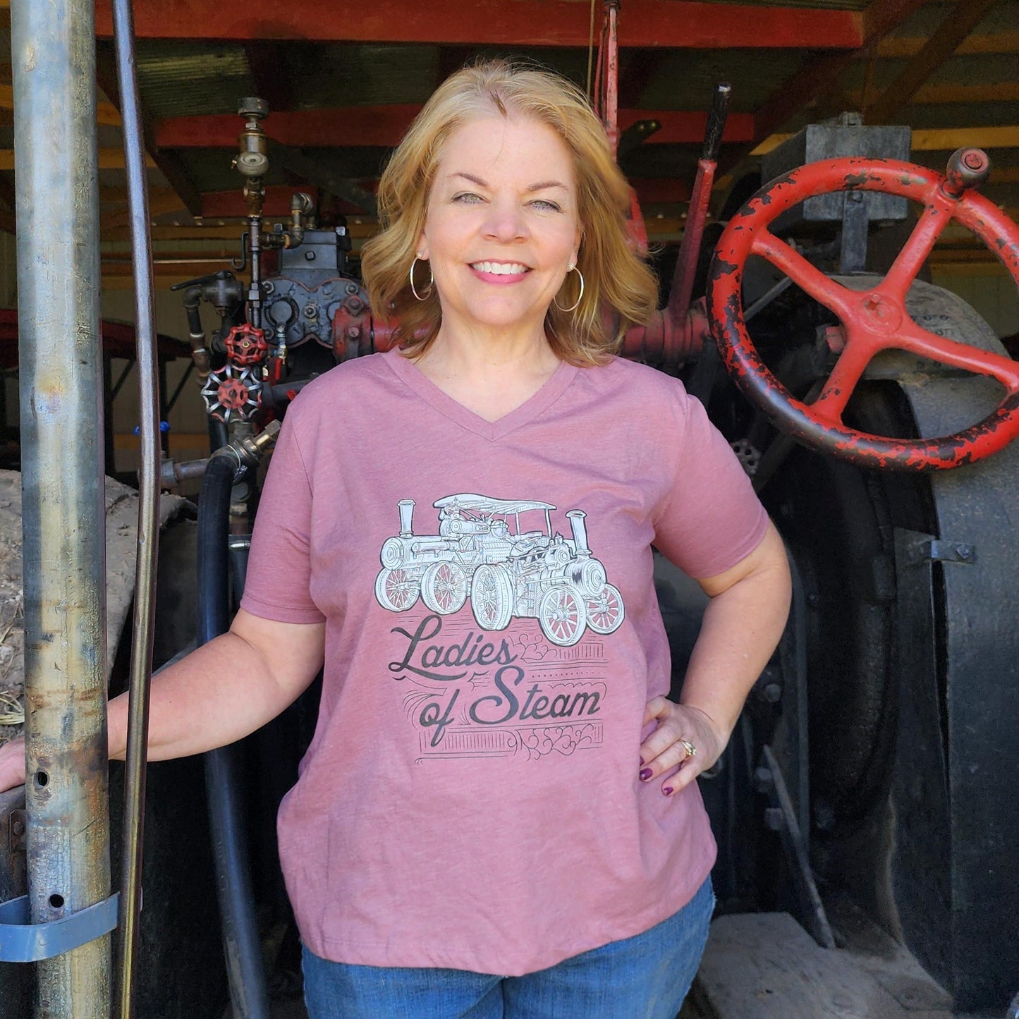 The Age of Steam Revival Women’s V Neck T Shirt